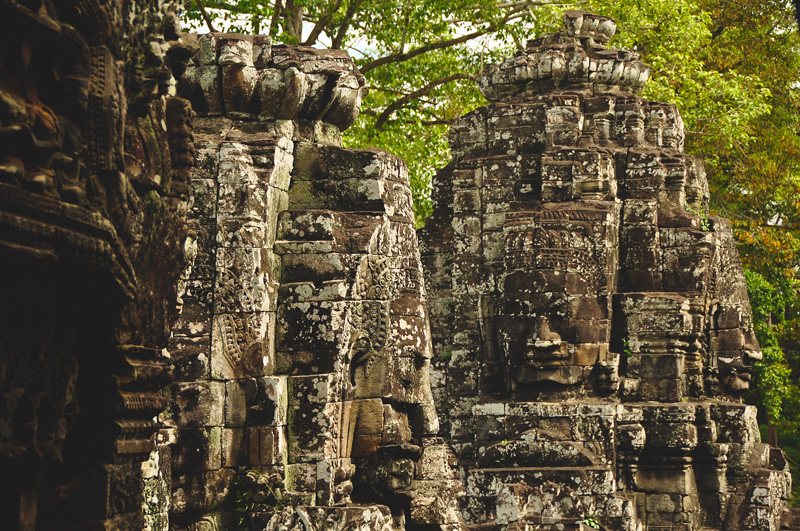 colossal heads at bayon. december 2011.
