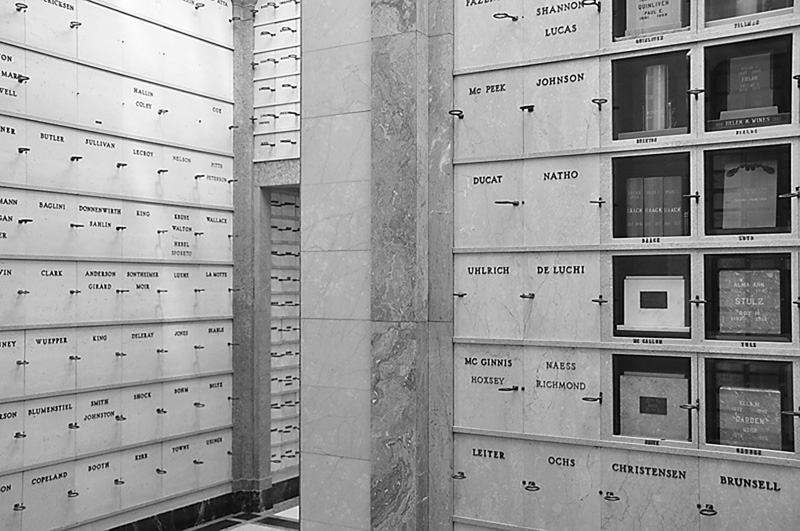 columbarium ash depositories. july 2009.